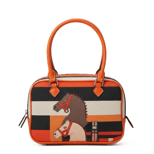 Hermes Barenia & Toile Rocobar Plume 21cm