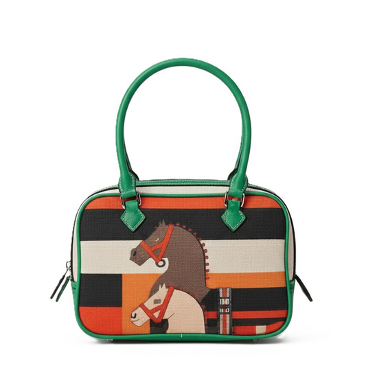 Hermes Barenia & Toile Rocobar Plume 21cm